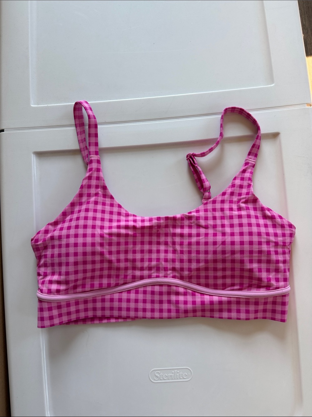Joy lab Pink Gingham sports Bralette -